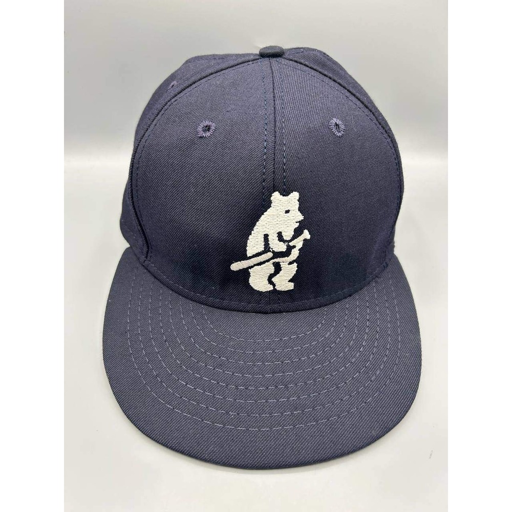 Vintage‎ Chicago Cubs MLB Hat Men 7 3/8 Navy American Needle Fitted Cap